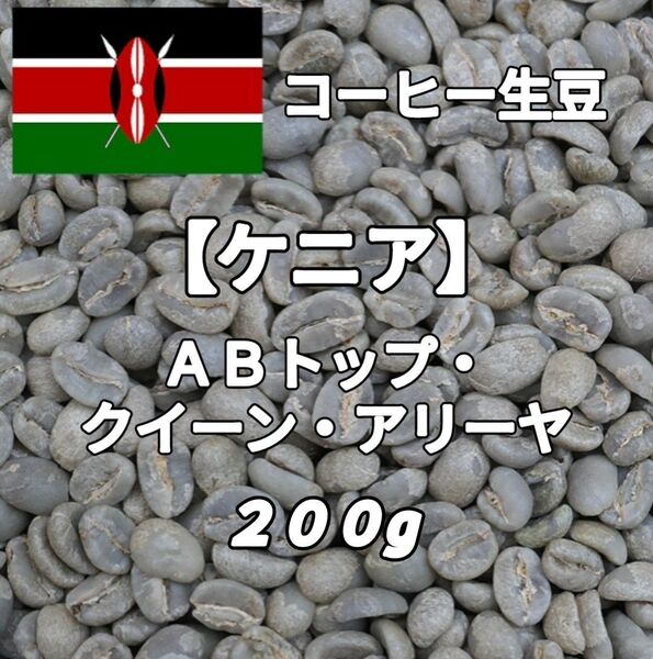 【ケニア】ABトップ・クイーン・アリーヤ コーヒー生豆200g(コーヒー生豆 自家焙煎 コーヒー豆 コーヒー 珈琲)