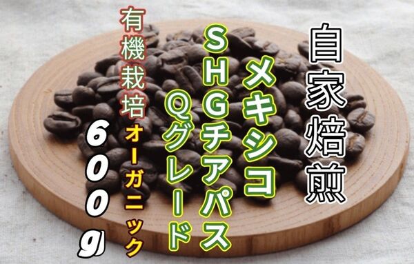 【メキシコ】SHGチアパス Qグレード 自家焙煎コーヒー豆 600g(自家焙煎 コーヒー豆 コーヒー )