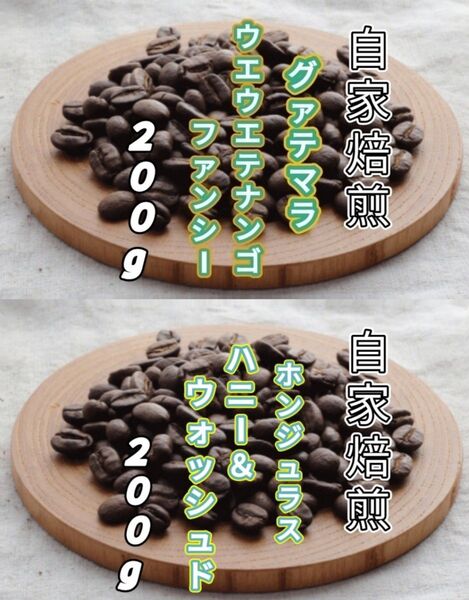 【グァテマラ】ウエウエテナンゴ【ホンジュラス】ハニー&ウォッシュド 各200g(自家焙煎 コーヒー豆 珈琲 コーヒー)