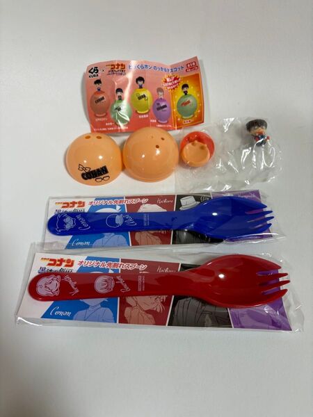 名探偵コナン 黒鉄の魚影 オリジナル先割れスプーン & 緋色の弾丸 ビッくらポン