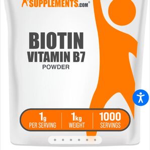 ビオチンパウダー 10000mcg 1kg BULK SUPPLEMENTS