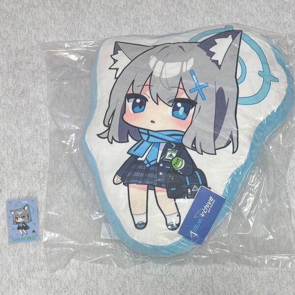 ブルーアーカイブ 韓国 シバラーメン コラボ 正規品シロコ クッション 特典カードセット