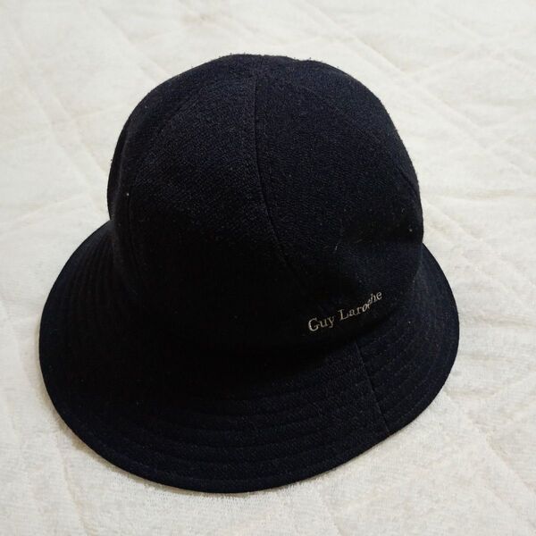 Sサイズ ブラック バケットハット Guy Laroche 帽子 黒 ブラック