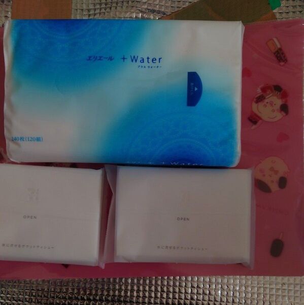 エリエール +Water ティシュー セブンイレブン 水に流せるポケットティッシュ2個セット