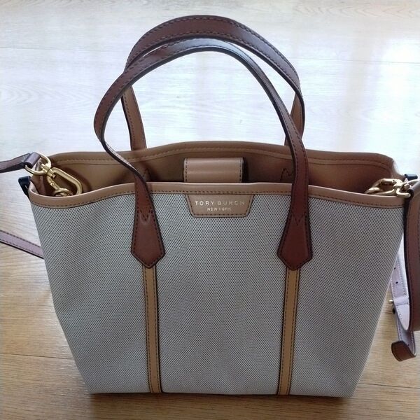 USED TORY BURCH トリーバーチ トートバッグ ベージュ 2WAY