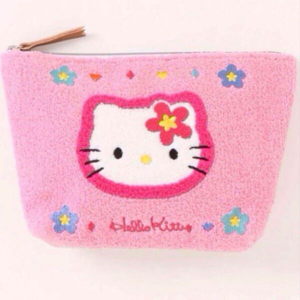 新品未使用 さがら刺繍ポーチ ハローキティ サンリオ カオハナ レトロキティ