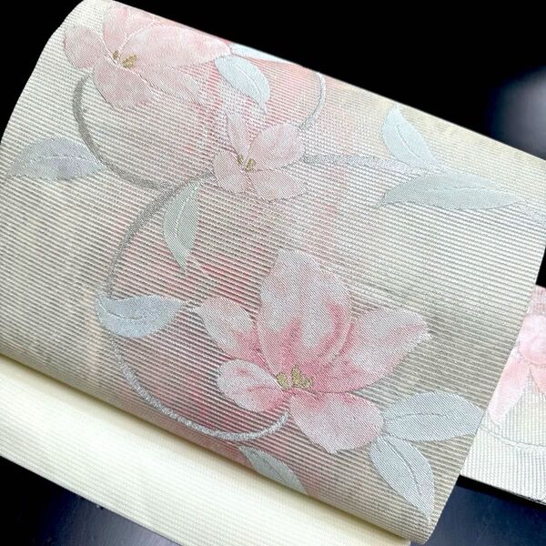 5-26 夏帯 夏物 名古屋帯 九寸 美品 正絹 着物 名古屋仕立て