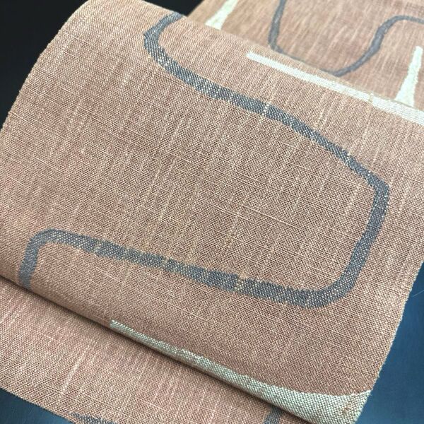 5-32 夏物 夏帯 開き名古屋帯 美品 正絹 着物