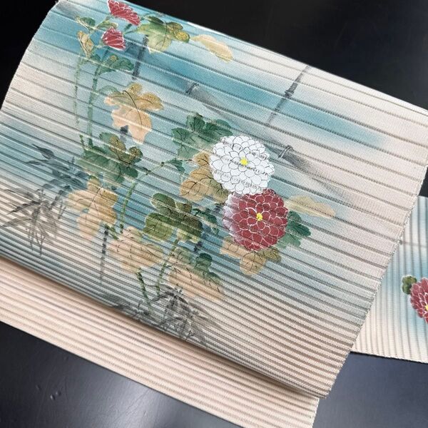 5-53 夏帯 夏物 名古屋帯 九寸 美品 正絹 着物 名古屋仕立て 絽