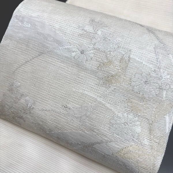 5-118 夏帯 夏物 絽 袋帯 美品!正絹 着物