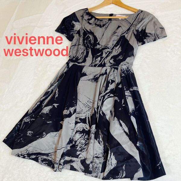 vivienne westwood ヴィヴィアンウエストウッド 総柄 ワンピース ドレス