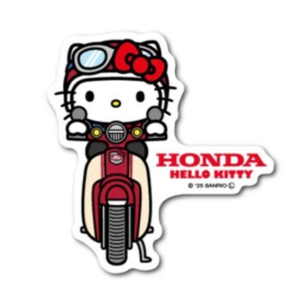 HONDA ×サンリオ ダイカットステッカー 「 ハローキティ ④」* ホンダ キティ コラボステッカー スーパーカブ