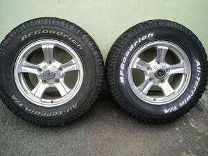 WEDS KEELER FIELDウェッズキーラー社外アルミ8J +45 5H150 265/70R17 BF GOODRICH ALL-TERRAIN KOグッドリッチオールテレーン 100ランクル