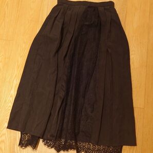 AS KNOW AS (アズノウアズ)ブラックレース入りスカート