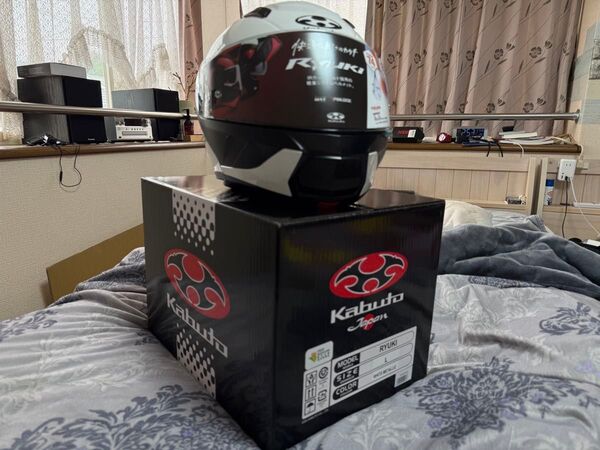 OGK KABUTO オージーケーカブト システムヘルメット Ryuki リューキ ホワイトメタリック Lサイズ 新品同様