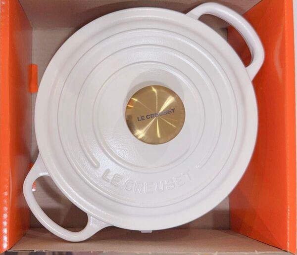 【新品】シグニチャー ココット・ロンド 18cm コットン(ゴールドツマミ)ルクルーゼ ル・クルーゼ LE CREUSET