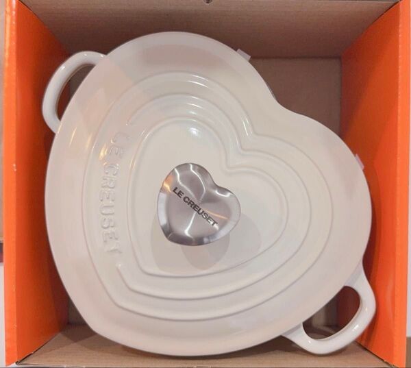 【新品】 ルクルーゼ ココット・ダムールループ メレンゲ (ハートツマミ) 両手鍋 LE CREUSET ルクルーゼ