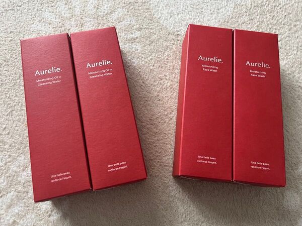 Aurelie モイスチャライジングオイルインクレンジングウォーター&フェイスウォッシュ 4本セット 洗顔料 メイク落とし
