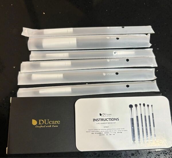 DUcare ドゥケア アイシャドウブラシ 6本セット 専用ブラシ 天然馬毛 化粧ブラシ 超柔らかい 上質 メイクブラシ