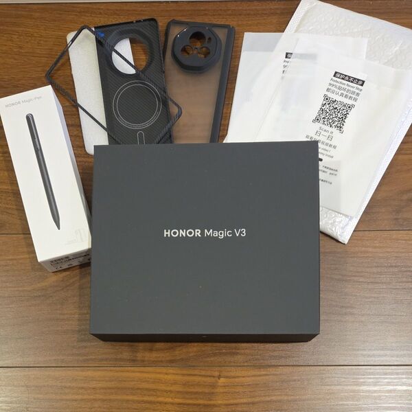 Honor Magic V3 グローバル版 ブラック Magic Pen アラミドケース他ケース3つ