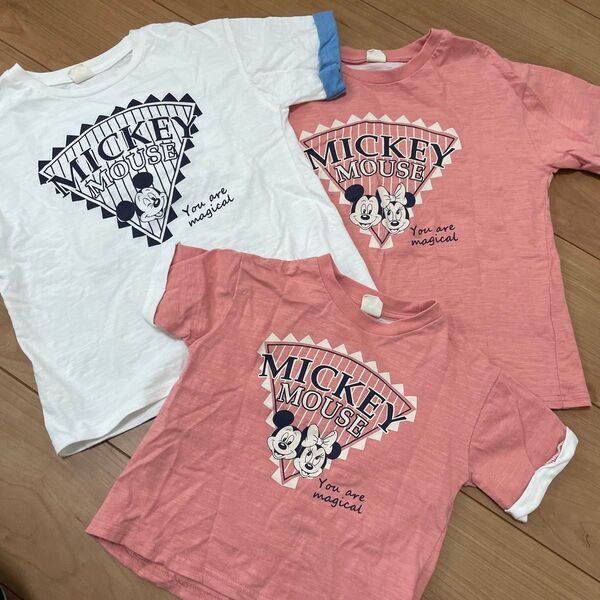 しまむら リトシー ミッキー ミニー Tシャツ リンクコーデ