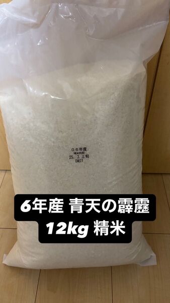 令和6年産 青天の霹靂 12kg 精米