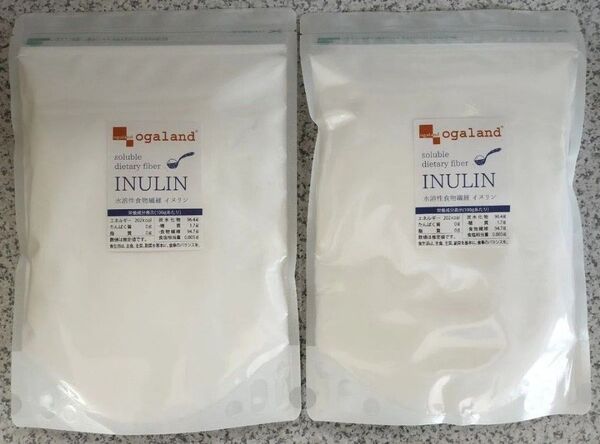 オーガランド イヌリン 500g2袋【1kgセット】食物繊維 匿名配送