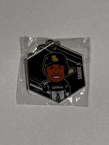 新品 福岡ソフトバンクホークス ジーター ダウンズ アクリルキーホルダー 若鷹ガチャ ビジター ジーター・ダウンズ