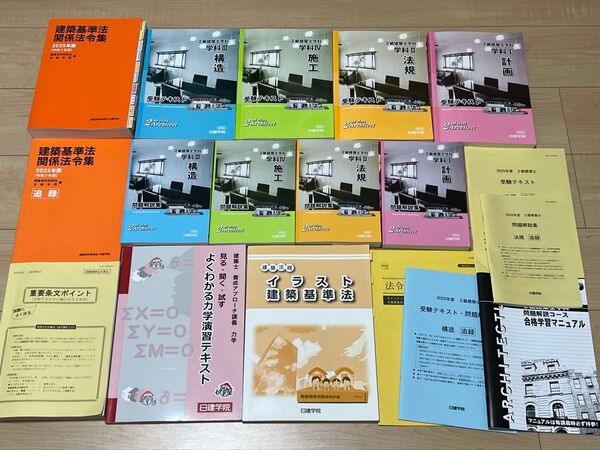 二級建築士 2025 令和7年 日建学院 法令集 線引き 済み テキスト 追録
