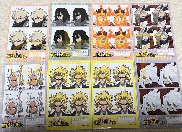 僕のヒーローアカデミア 証明写真風ステッカー 6枚セット 爆豪/イレイザー/エッジショット/ミルコ/オールマイト/死柄木