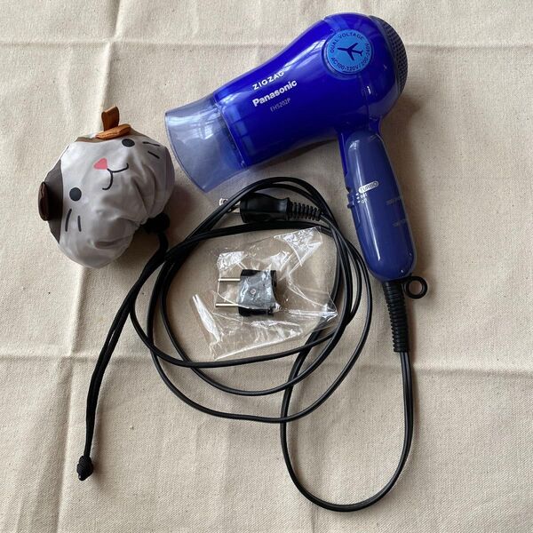 Panasonic パナソニック ヘアドライヤー ZIGZAGターボドライ1200 EH5202P 海外対応 中古 猫エコバッグ付