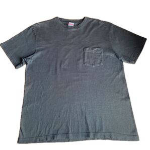 ユナイテッドアスレ 半袖 グレー 中古 L 胸ポケット 無地 Tシャツ ポケットTシャツ