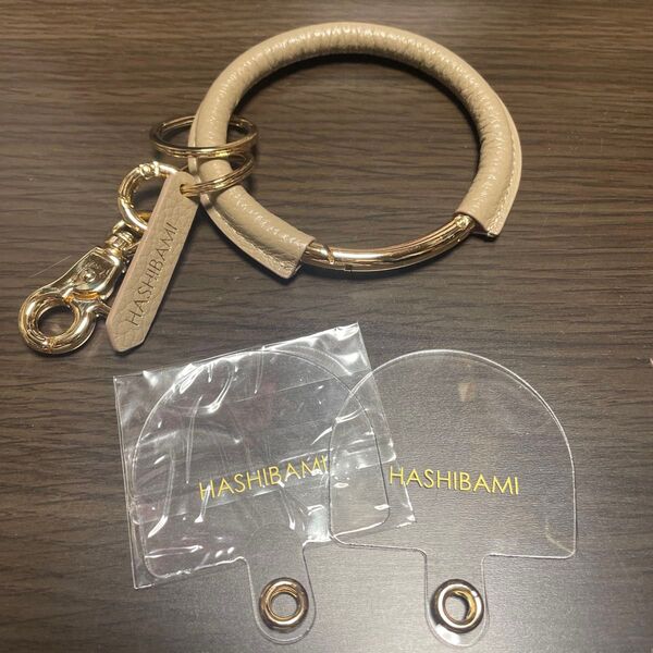 「HASHIBAMI」ハシバミ ウィンドベル スマホハンドストラップ【グレイッシュベージュ】