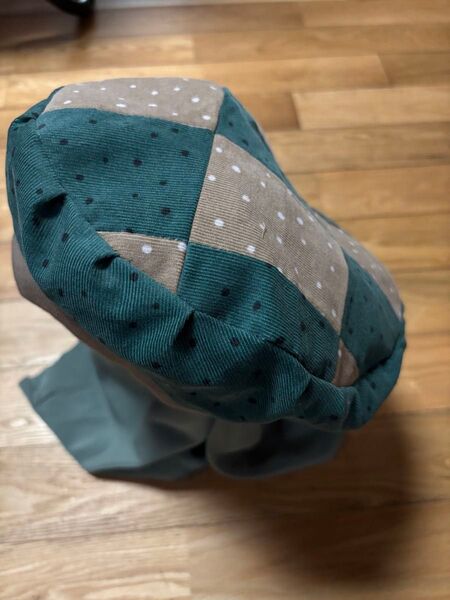 ハンドメイド ベレー帽水玉