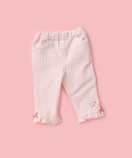 新品 クーラクール 裾フリル7分丈パンツ ピンク 110
