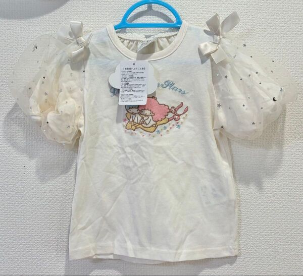 新品 バースデイ futafuta フタフタ キキララチュール袖Tシャツ 白95