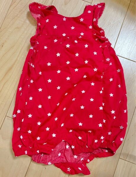 babyGAP 星柄ロンパース 赤 3-6months