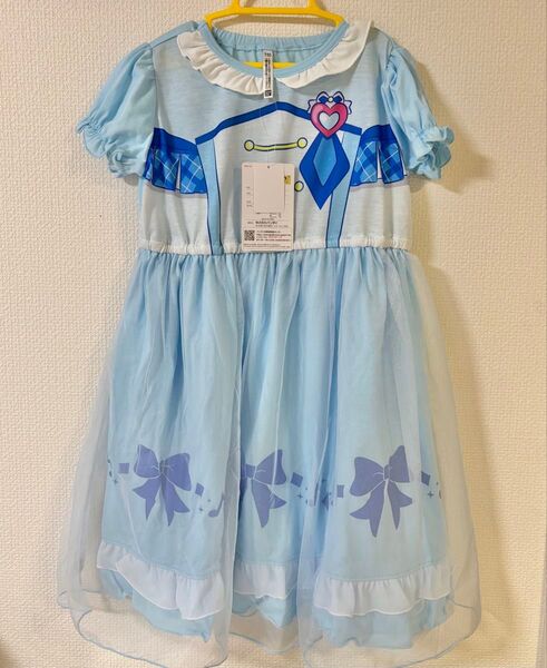 新品 キミとアイドルプリキュア キュアウインク ルームワンピース ブルー 110