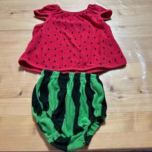 スイカデザイン ベビー服 セット