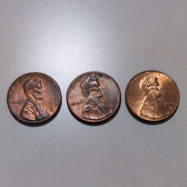 アメリカ リンカーン 1セント 貨幣 3枚 ペニー