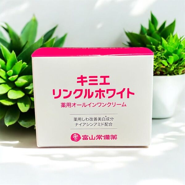 【新品・匿名配送・即購入可】 薬用オールインワンクリーム キミエリンクルホワイト 富山常備薬 しわ改善 ナイアシンアミド