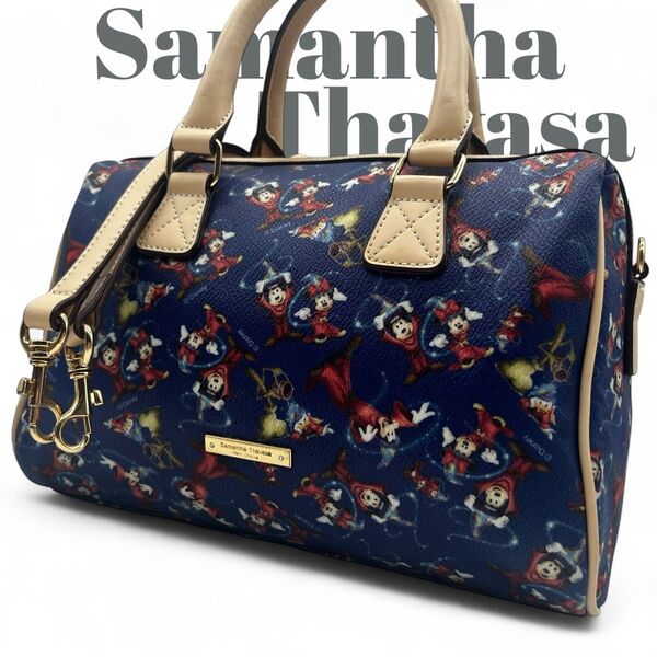 美品 SamanthaThavasa サマンサタバサ ミニボストン ディズニーコラボ 2way ショルダーバッグ 0783
