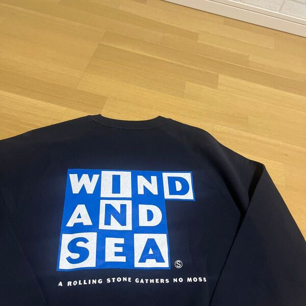 ウィンダンシー WIND&SEA WIND AND SEA ネイビー ロゴ スウェット 1回着 トレーナー