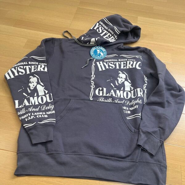 ヒステリックグラマー HYSTERIC GLAMOR 新品 メンズ XL ウーマン ロゴ 人気 パーカー フーディー