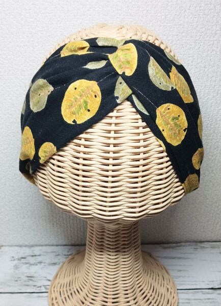 ハンドメイド クロスターバン リーフ柄 北欧風
