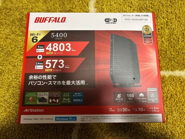 バッファロー Wi-Fiルーター WSR-5400AX6P-BK BUFFALO