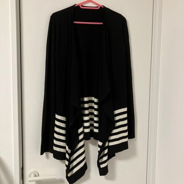 AZUL by MOUSSY アズールバイマウジー 前下がりカーディガン S モノトーン 長袖 薄手