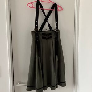 axes femme アクシーズ ウエストギャザーフレアスカート フリーサイズ 肩紐付き 吊りスカート サスペンダー ワンピース