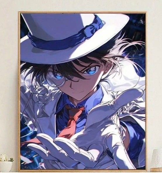 【新品】名探偵コナン 怪盗キッド キッド ダイヤモンドアートキット セット ポスター インテリア