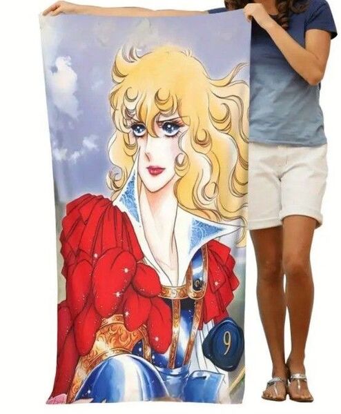 【新品】ベルサイユのばら オスカル タオル ビーチタオル バスタオル タオルケット 大判 ベルばら タペストリー